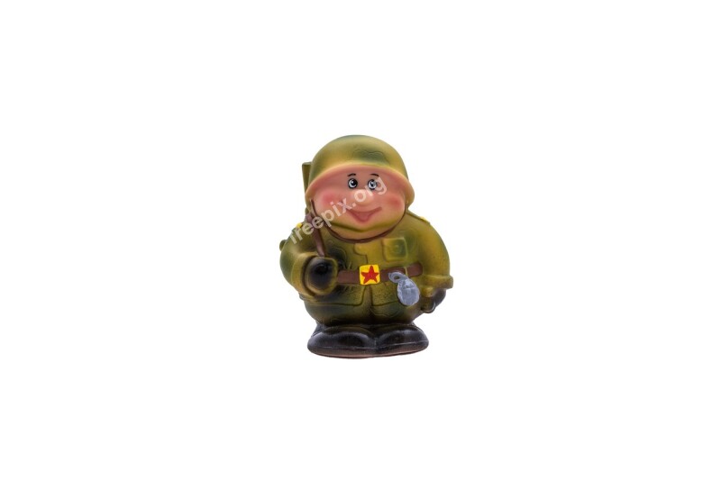 Soldier Toy Rubber Soldiers Green Cheerful