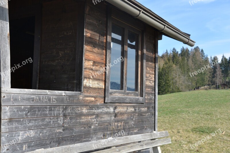 Alpine Hut Wood Mountain Hut Rural Rustic