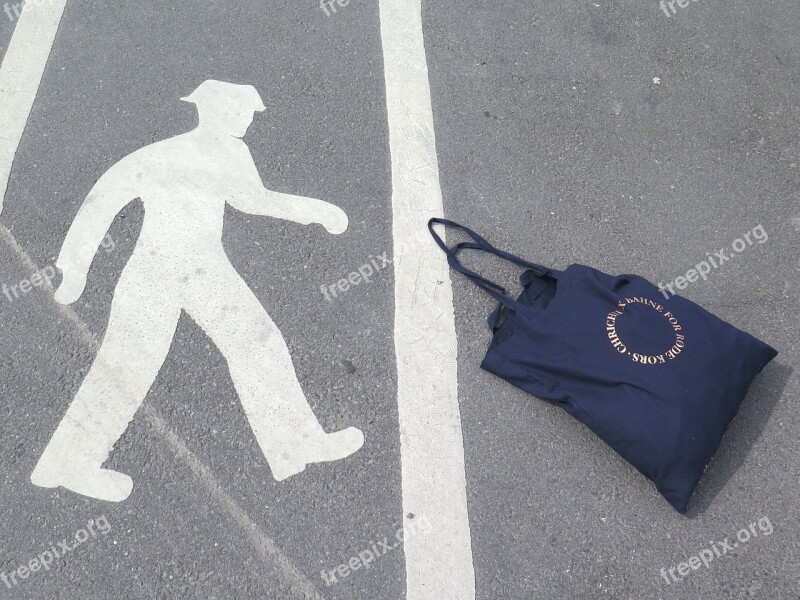 Man Bag Pictogram Walking Free Photos