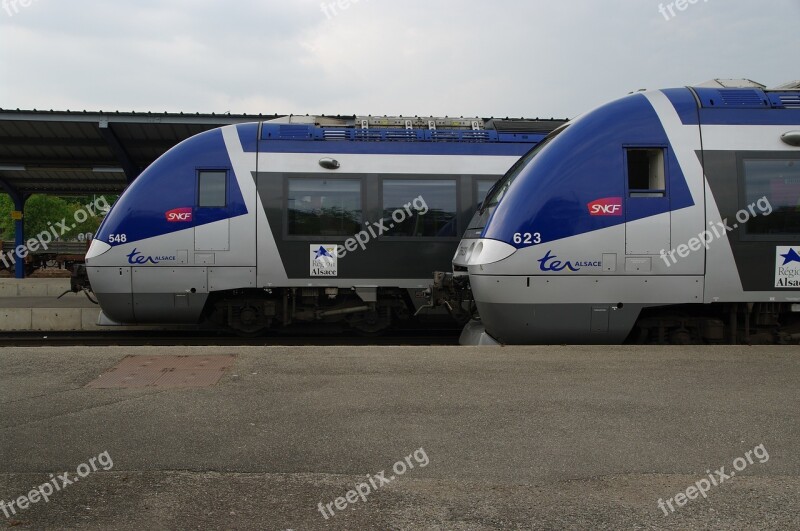 X 73900 Ter Regional Express Train Alsace Station