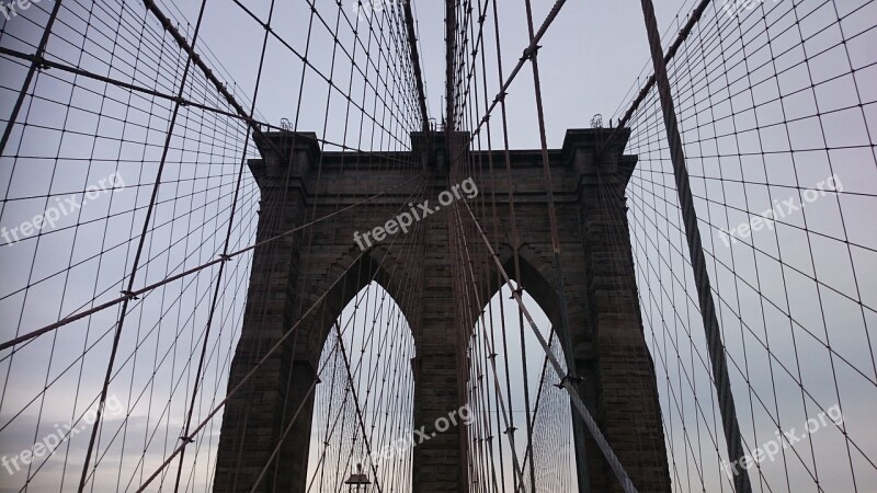 New York Brooklyn Bridge Bridge Free Photos