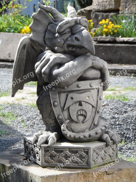 Sculpture Gnome Gargoyle Stone Horticulture