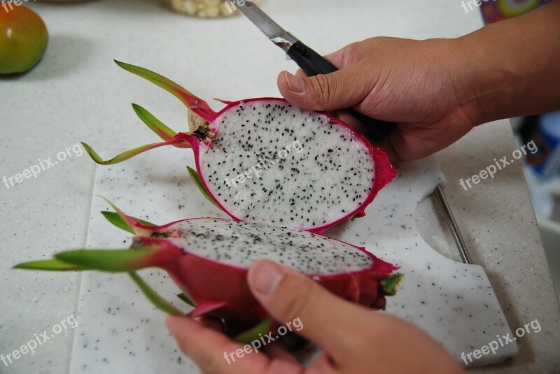 And Helong The Dragon And Dragon Fruit Cutting Exotic