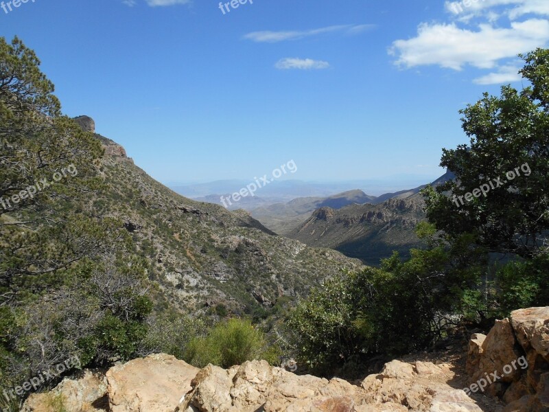 Lost Mine Trail Big Bend National Park Mountains Bend Big