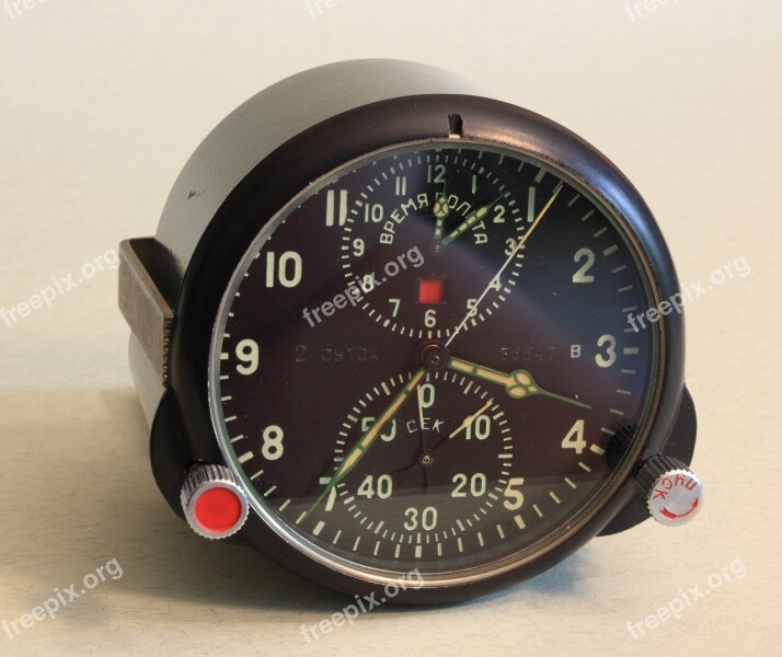 Military Aircraft Russian Clock Chronometer