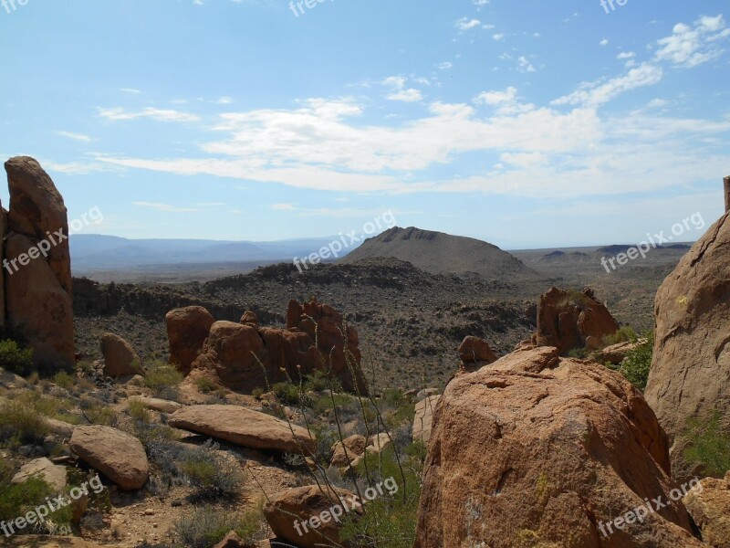 Landscape Sky Desert Trail Hiking