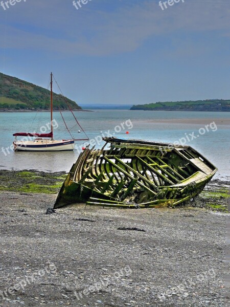 Wreck Boat Ship Beach Shipwreck