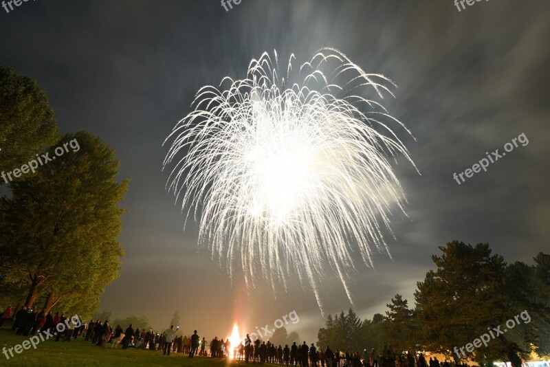 Fireworks Basel Switzerland 1st August