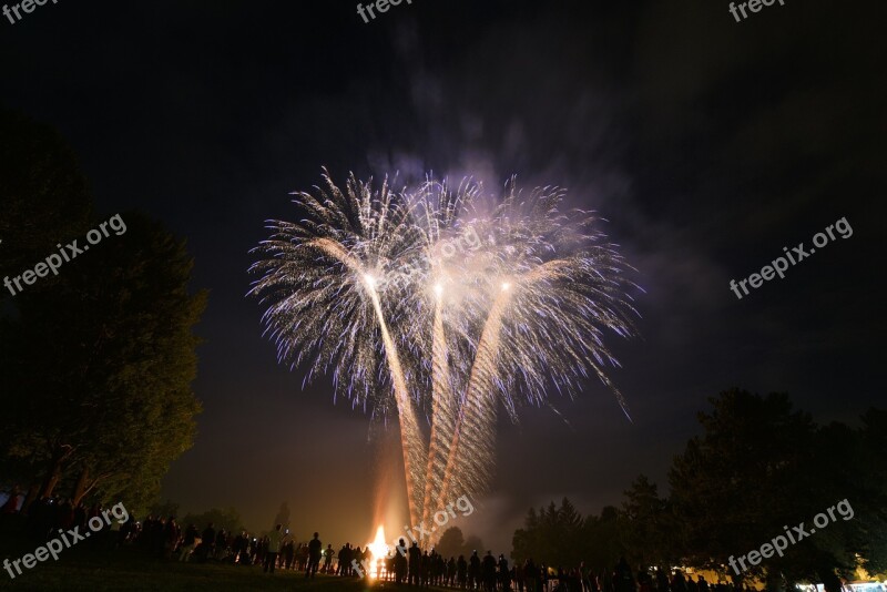 Fireworks Basel Night Anniversary August