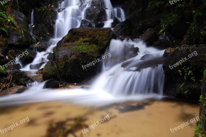 Waterfall Serra Brazil Nature Water