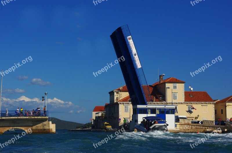 Boat Bridge Transit Port Croatia