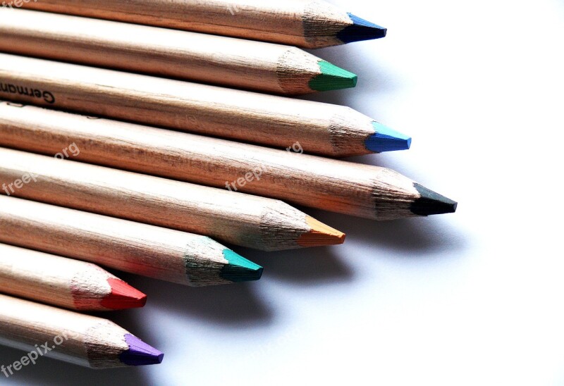 Depicting Pencil Brown Colorful Colored Pencils