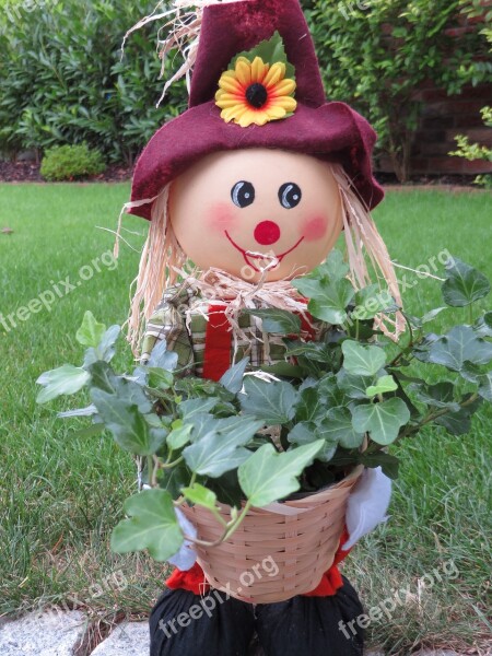 Scarecrow Flowers Decoration Figure Garden