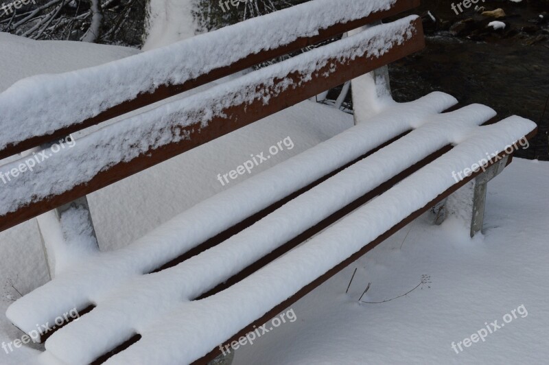 Bank Snow Winter Wintry Snowy