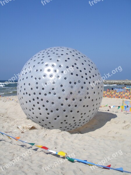 Sea Beach Zorbing The Baltic Sea Free Photos