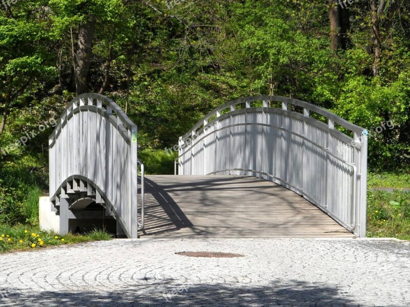 Bridge Railing Idyllic Sunshine Summer