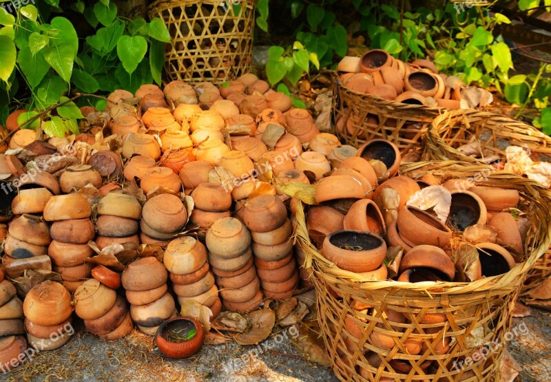 Pots Bowls Ceramic Cooking Traditional