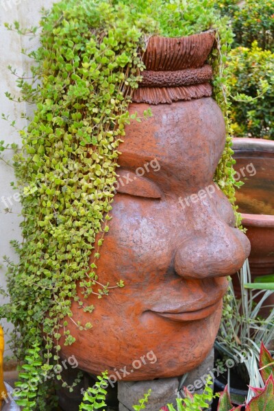 Flower Pot Face Ceramic Pot Flower