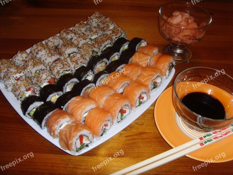 суши ролы Sushi Japanese Asian