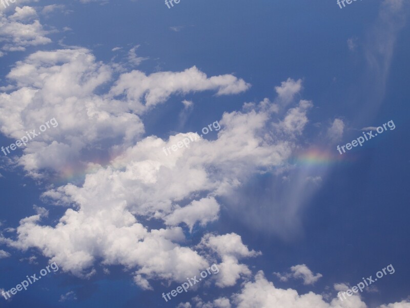 Clouds Rainbow Sky Nature Blue