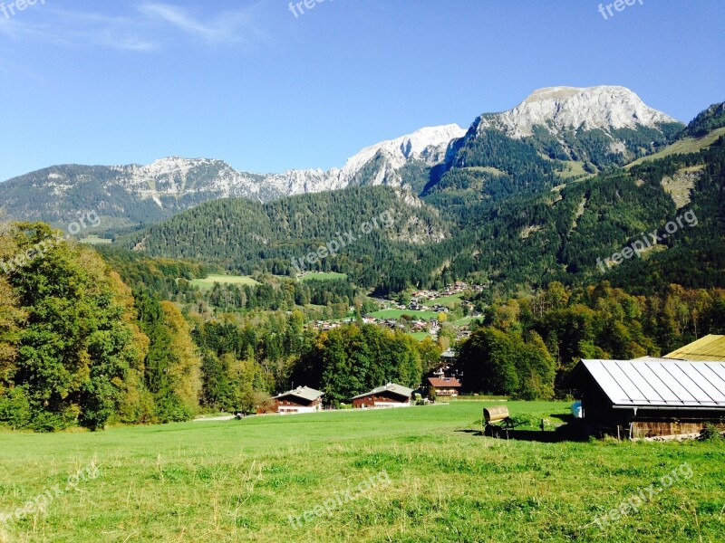 Alm Bavaria Pasture Germany Alpine