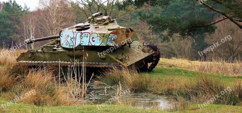 Panzer Graffiti Old Tank Military Training Area Siegfried Line Aachen