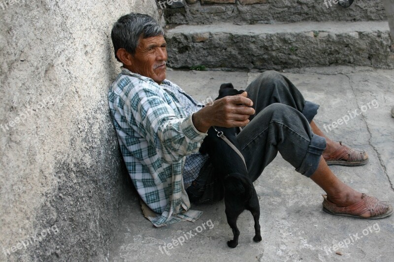 Man Resting Person Man And His Dog Free Photos