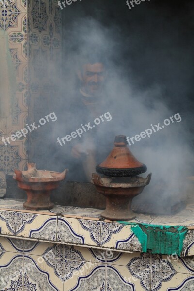 Morocco Lunch Cooking Tajine Smoke