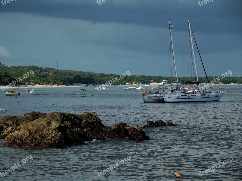 Boat Catamaran Seascape Sea Yacht