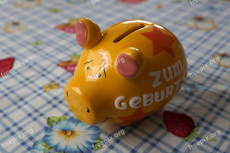 Piggy Bank Coins Porcelain Free Photos