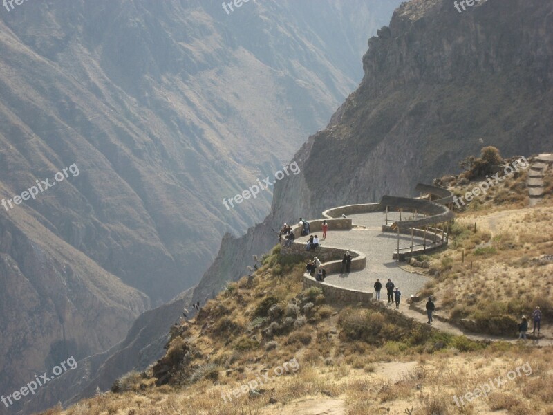 Gorge Peru Colca Canyon Free Photos