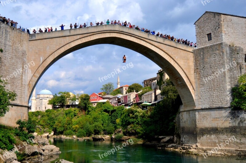 Mostar Old Bridge Bosnia And Herzegovina Tourism Heritage