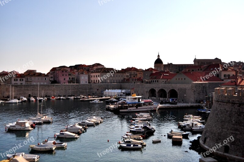 Old Harbour Dubrovnik Croatia Old Town Mediterranean