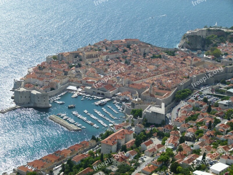 Dubrovnik Croatia Dalmatia Historic Center Adriatic Sea