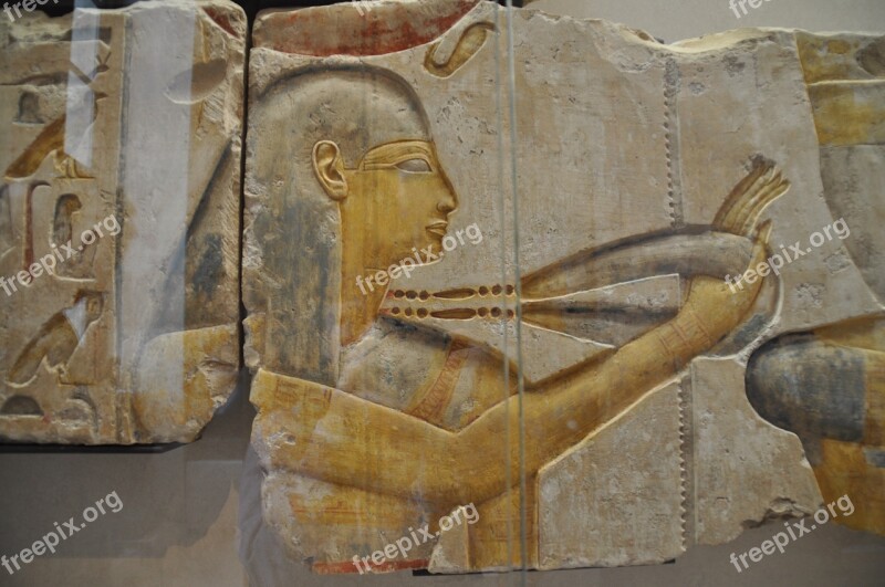 Bas Relief Egypt Antiquity Of Louvre