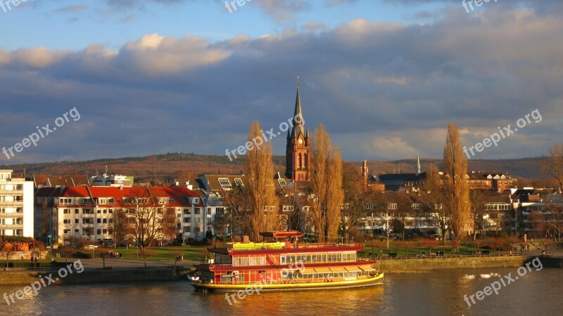 Bonn Rhine River Ship Rhine River