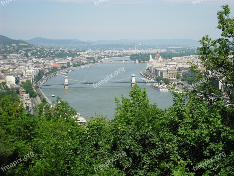 Budapest Capital Bridge Danube Free Photos