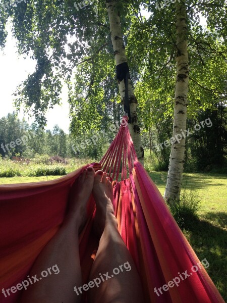 Summer Holiday Hammock Rest Birch