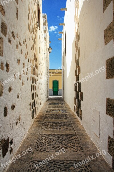 Alley Gran Canaria Village Street Perspective Sky