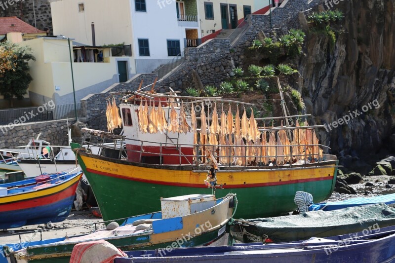 Madeira Boat Fishing Drying Free Photos