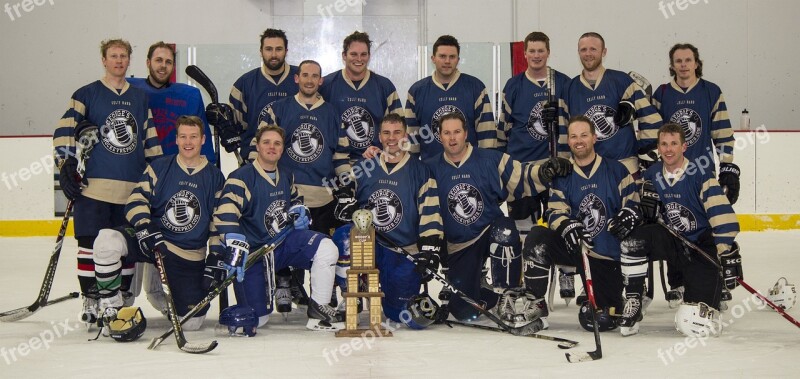 Hockey Men's League Minnesota Team Together