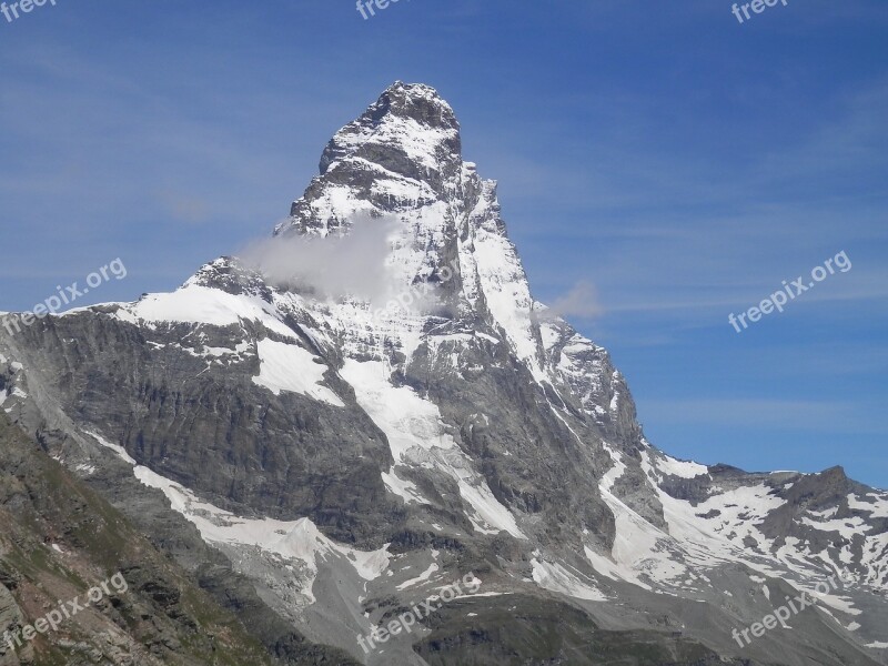 Mount Matterhorn Mountain Alps Valle D'aosta Free Photos