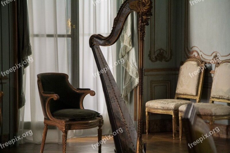 Rococo Harp Castle Decoration Free Photos