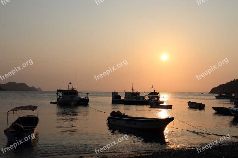 Sunset Caribbean Tropical Romantic Holiday