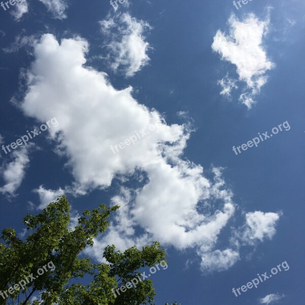 Blue Sky And White Clouds Good Weather Blue Skies Free Photos