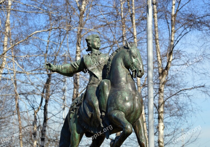 Catherine Ii Catherine 2 Monument Figure On A Horse