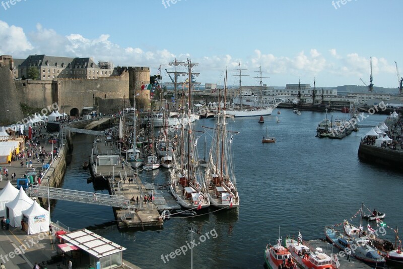 Port Port Of Brest Old Boats Gathering Marine Free Photos