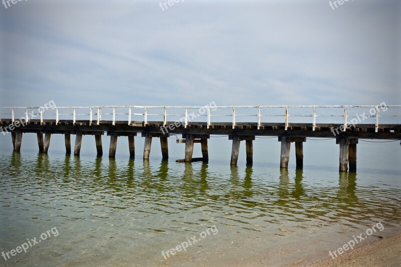 Pier Jetty Wooden Bridge Sea