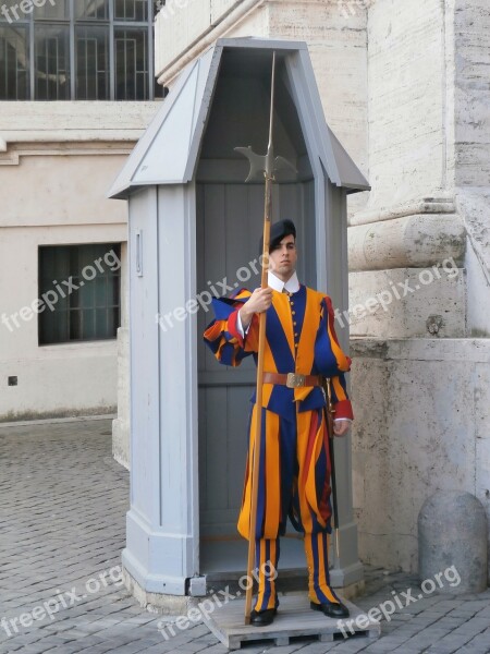 Swiss Guards Basilica Soldier Rome The Vatican