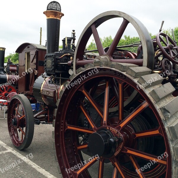 Tractor Steam Old Machine Industrial